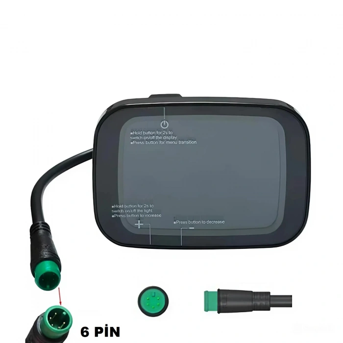 E-Bike Ekran - YL-81C, 6Pin, Mosso/Altec Uyumlu