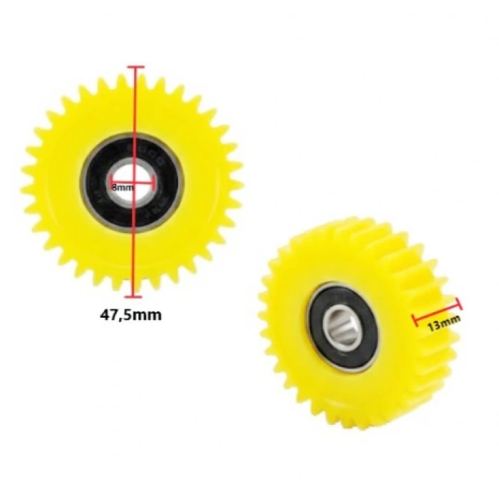 Motor Dişlisi - Kestamit, 36T, Çap 47,5mm , En 13mm 3lü