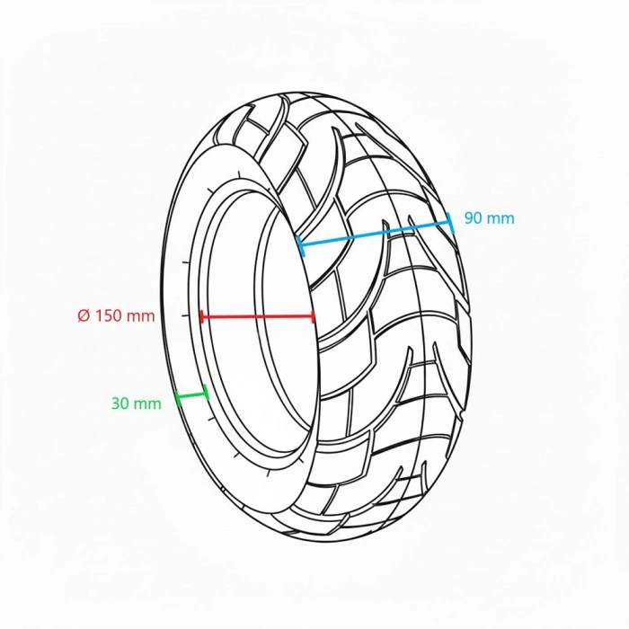 Dış Lastik - E-Scooter, 80/65-6, TT, TD-8008