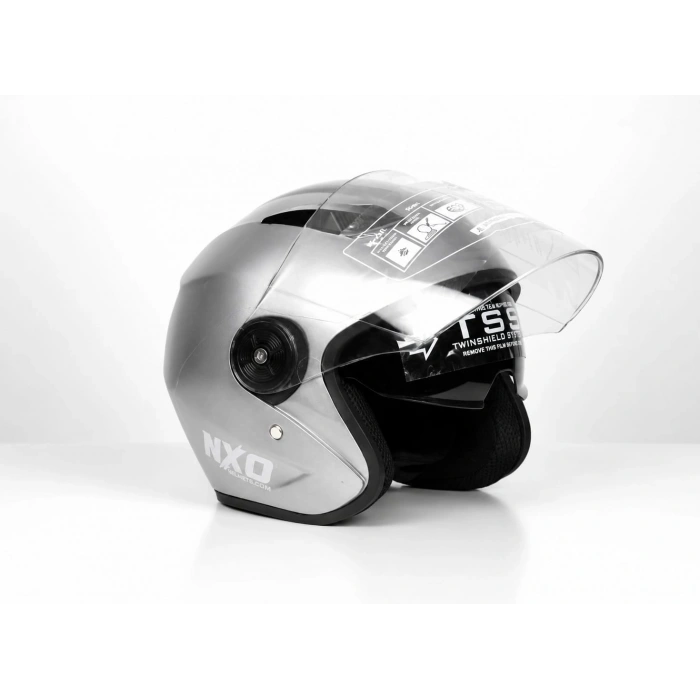 ÇENESİZ GÜNEŞ VİZÖRLÜ KASK NXO TİTANYUM GRİ