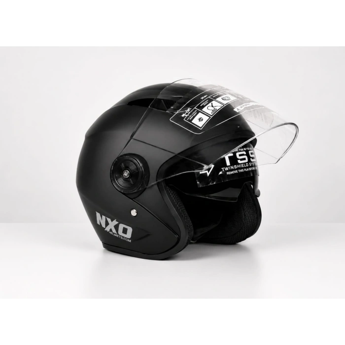 ÇENESİZ GÜNEŞ VİZÖRLÜ KASK NXO MAT SİYAH