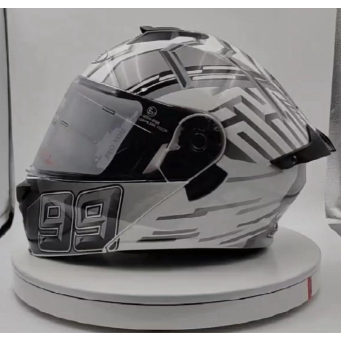 Çene Açılır Kask Pro You Beyaz-Gri