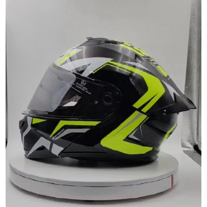 Çene Açılır Kask Pro You Neon-Siyah