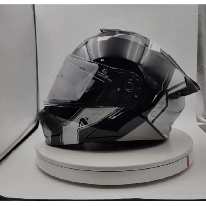 Çene Açılır Kask Pro You Gri-Siyah