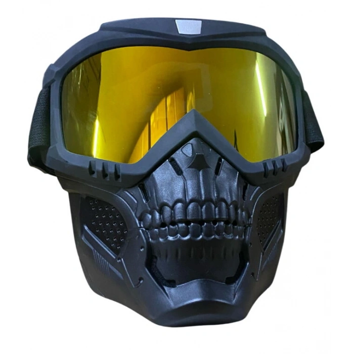 Maske + Gözlük Sarı KuruKafa