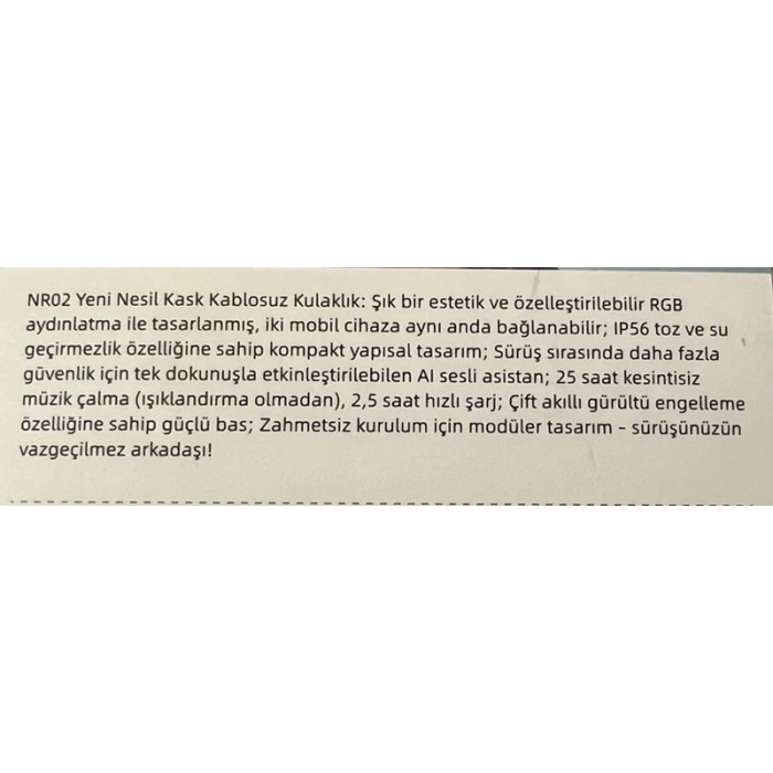NERO 02 BLUETOOTH KULAKLIK (İNTERCOM)