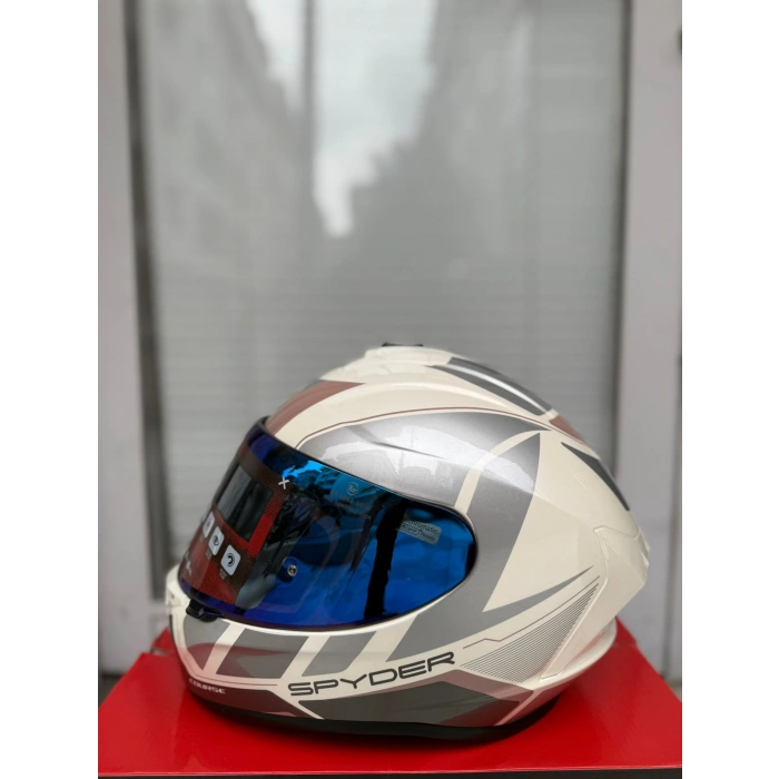 SPYDER Kask Fullface Çene Sabit BEYAZ-PEMBE