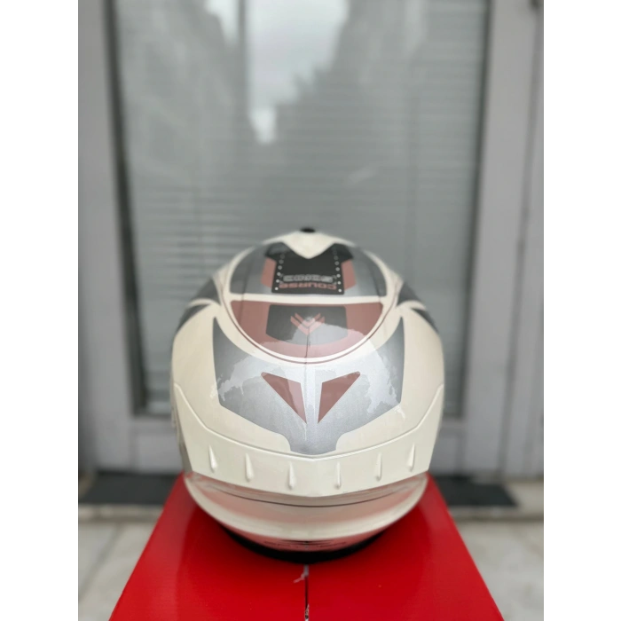 SPYDER Kask Fullface Çene Sabit BEYAZ-PEMBE