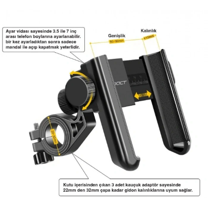 Telefon Tutucu Mandal Kilitli