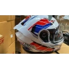 Çene Açılır Kask LS5 Beyaz-Mavi-Kırmızı