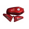 Cg125 Benzin Depo Yan Kapak Set Kırmızı