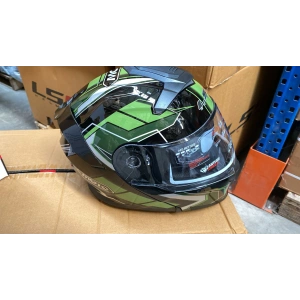 Çene Açılır Kask LS5 Siyah-Yeşil