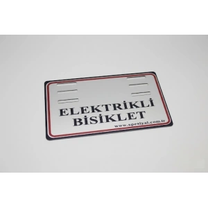 E-bike Plakalık Yazılı