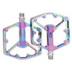 Meroca B632 Alüminyum Rulmanlı Platform Bisiklet Pedalı Rainbow