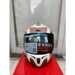 SPYDER Kask Fullface Çene Sabit BEYAZ-PEMBE