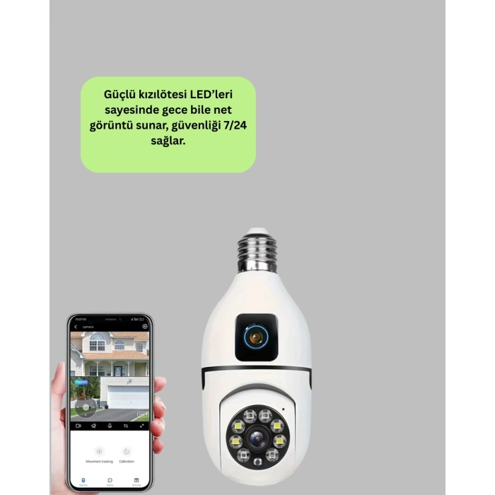 1080P WiFi Ampul Kamerası