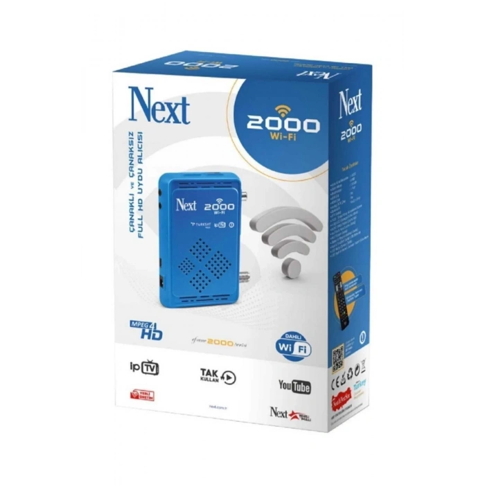 Next 2000 DAHİLİ Wİ-Fİ S ÇANAKLI - ÇANAKSIZ FULL HD UYDU ALICISI