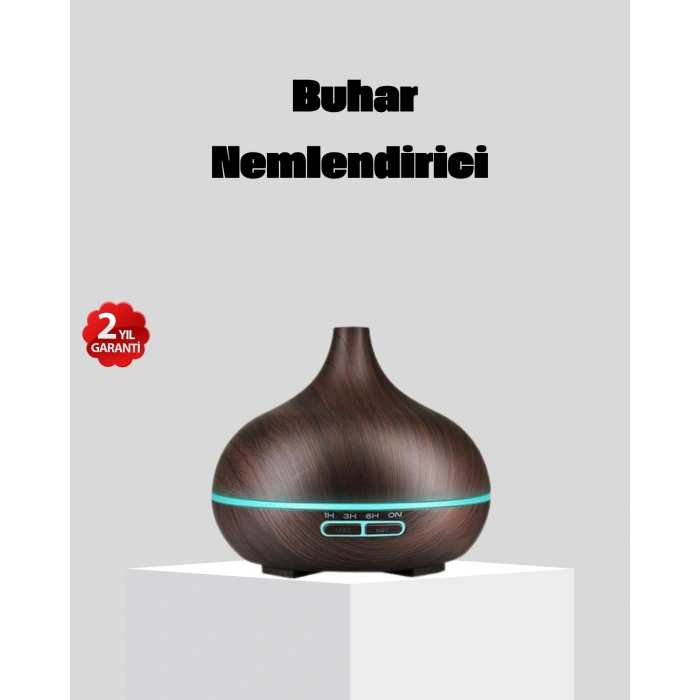 550 ml Büyük Su Hazneli Ultrasonik Nemlendirici ve Aromaterapi Difüzörü
