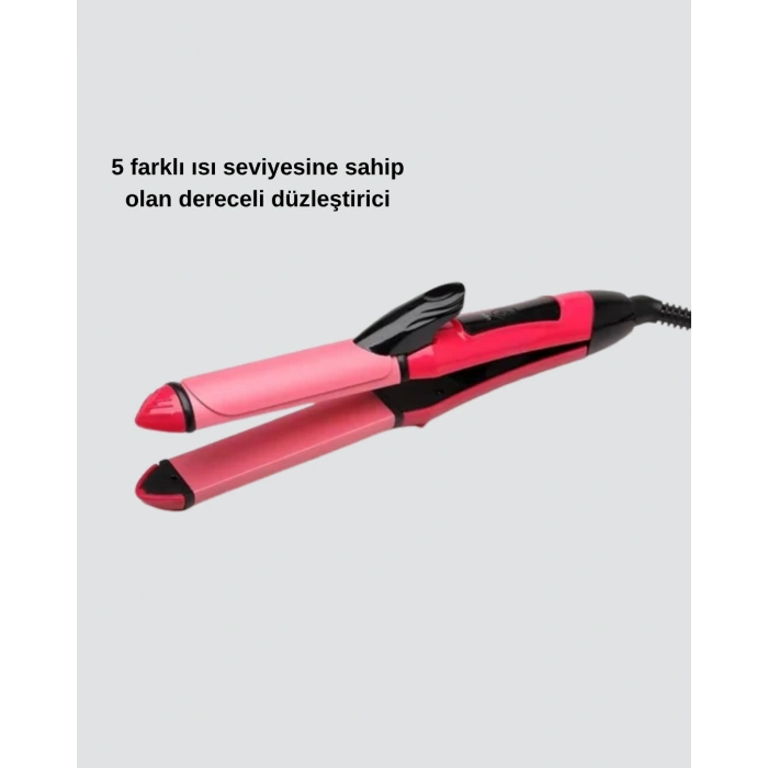 Dereceli Seramik Saç Düzleştirici – 5 Isı Seviyesi, 200°C Maksimum Sıcaklık