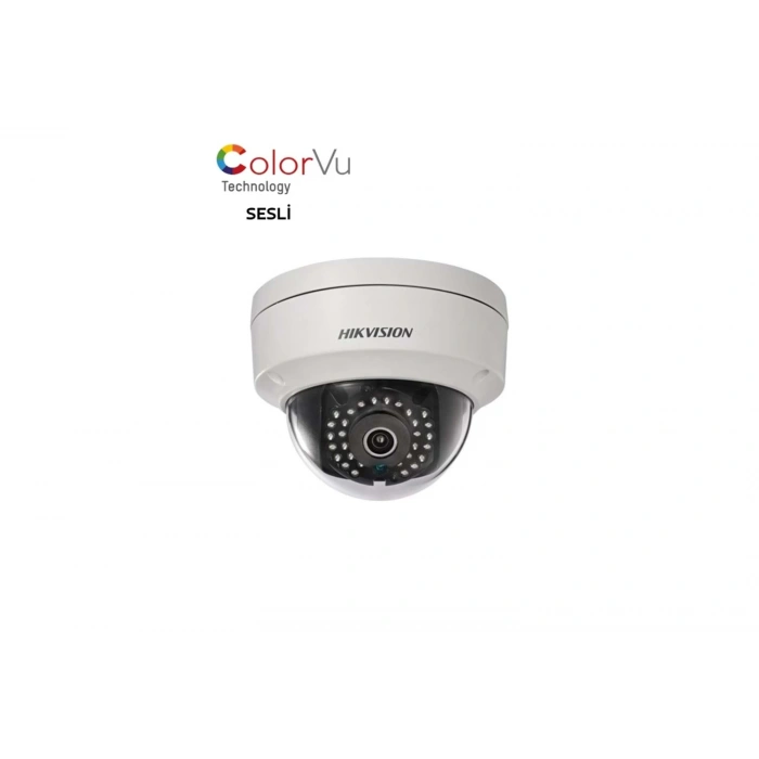 HİKVİSİON DS-2CD1121G2-LIUF 2 MP DAHİLİ SESLİ COLORVU IP DOME KAMERA