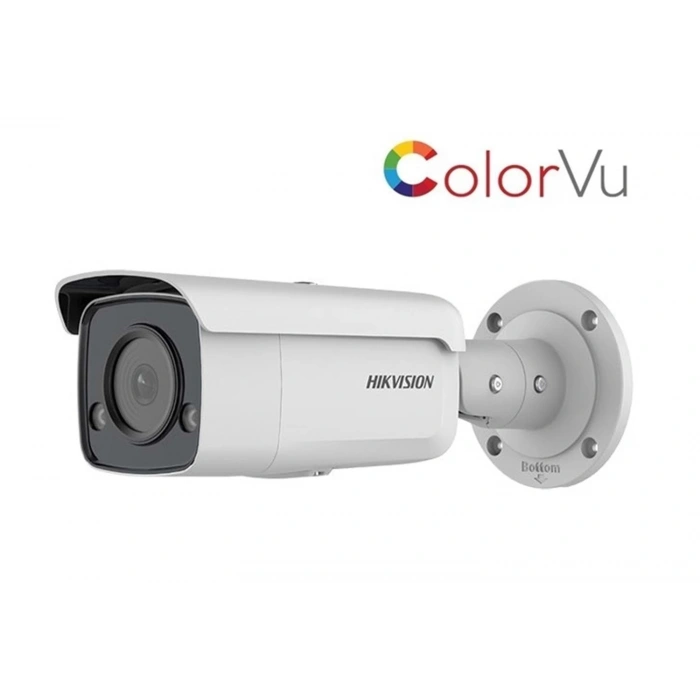 HIKVISION DS-2CD2T47G2-L 4MP 4MM LENS COLORVU FIXED IR BULLET KAMERA-60MT. H265+