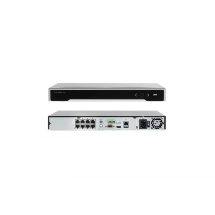 HIKVISION (DS-7608NI-Q2/8P) 8 KANAL 1xHDMI (4K desteği),1xVGA,1xSES 2xHDD METAL POE NVR KAYIT CİHAZI