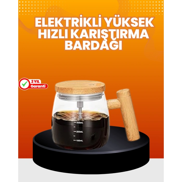 Isıtıcılı Manyetik Karıştırıcı Kupa – 400 ml, C Tipi Şarjlı, Akıllı Tasarım