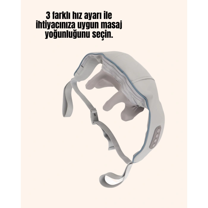 Kablosuz Boyun ve Omuz Masaj Aleti | Isıtmalı ve Yoğurmalı