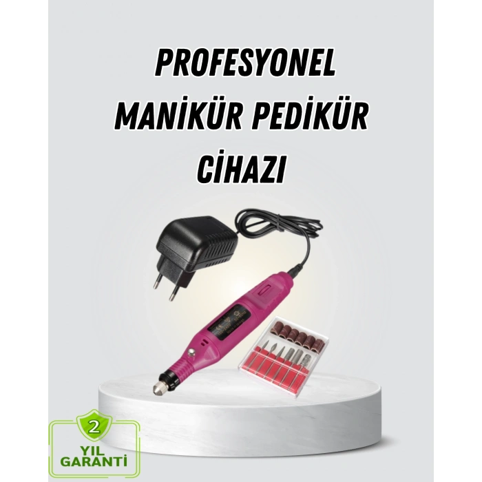 Profesyonel Tırnak Manikür Aleti – Şarjlı, Ayarlanabilir Hız, Düşük Titreşim ve Sessiz Motor Teknolojisi