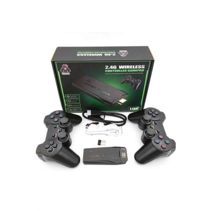 Retro Game Stick Çift Kol Kablosuz Atari Oyun Konsolu 2.4g Uyumlu