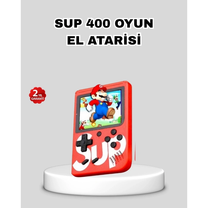 SUP Retro El Konsolu – 500 Oyun, 2 Oyunculu, 3 İnç Ekran, Taşınabilir Şarjlı Atari