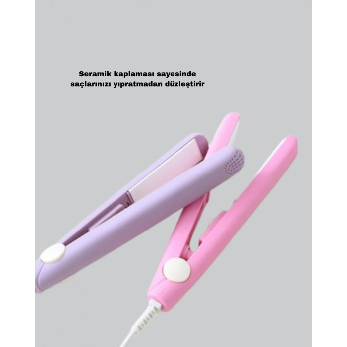 Taşınabilir Seramik Kaplama Mini Saç Düzleştirici – Seyahat ve Günlük Kullanım İçin İdeal