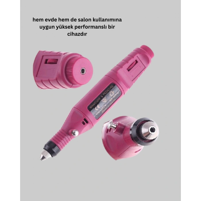 Tırnak Matkap Makinesi – Profesyonel Manikür Pedikür Cihazı, Ayarlanabilir Hız ve Sessiz Çalışma