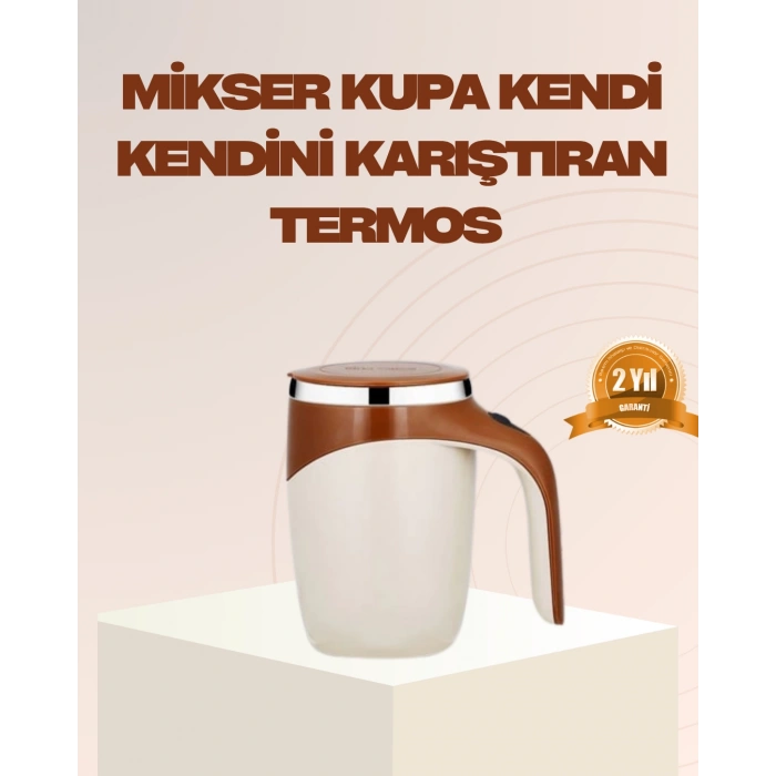 USB Şarjlı Manyetik Karıştırıcı Kupa – Otomatik Kahve Karıştırma Bardağı