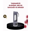 450 ml Taşınabilir Blender – Tip-C Şarjlı 12 Bıçaklı Meyve Sıkacağı