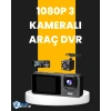 Çok Açılı Araç İçi DVR | Ön İç Arka Kamera, Döngü Video Kaydı