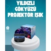Döner Galaxy Projektör Gece Lambası – Ay ve Yıldız Işıklı Atmosfer Lamba, USB Bağlantılı