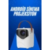 HD Ayaklı Portatif Projeksiyon Cihazı Android İşlemcili Sinema Projektörü