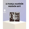Paslanmaz Çelik Çok Fonksiyonlu 12 Manikür Seti