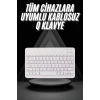 Q Klavye Türkçe Bluetooth Klavye Tüm Cihazlara Uyumlu Kablosuz
