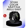 S10 Akıllı Çocuk Saati Siyah Tasarım Adımsayar ve Alarm Fonksiyonu