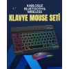 Şık ve Sessiz Tasarımlı Işıklı Klavye Mouse Seti – Şarjlı, Wireless