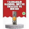 Tip-C Şarjlı 12 Bıçaklı Blender – Taşınabilir Şarjlı Meyve Sıkacağı