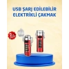 Tip C Şarjlı Dijital Ekranlı Çakmak ve El Feneri