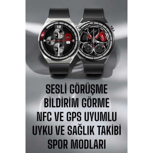 Akıllı Saat GPS VE NFC Özelliği Sesli Görüşme Dokunmstik Ekran