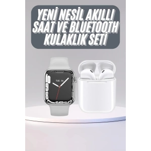 Akıllı Saat Kulaklık Hediyeli Uyku ve Sağlık Takibi Yapabilen Uzun Ömürlü