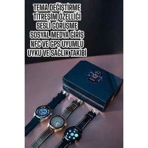 Akıllı Saat Sesli Görüşme NFC ve GPS Uyumlu Bluetooth Bağlantılı