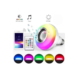 Bluetooth Hoparlör Akıllı Rgb Led Işık Renk Değiştirme Ses Bombası Ampül Görünümlü