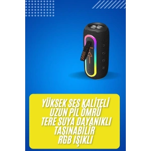 Bluetooth Hoparlör USB Şarjlı Uzun Pil Ömrü Android ve İOS Uyumlu Renkli