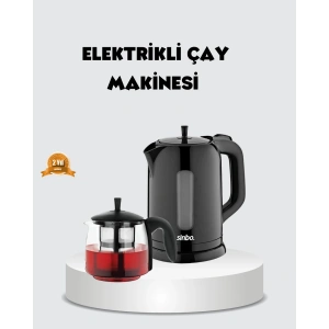 Çaycı Cam Demlikli 1800W Güçlü ve Sıcak Tutmalı Elektrikli Çay Makinesi